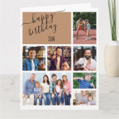 Carte Son 7 Photo Collage Personnalisé Anniversaire (Devant)