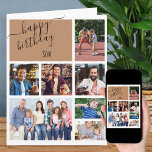 Carte Son 7 Photo Collage Personnalisé Anniversaire<br><div class="desc">Carte d'anniversaire personnalisée pour votre fils (modifiable). Le modèle photo est prêt pour vous d'ajouter 7 de vos photos préférées et vous pouvez également éditer "SON" si vous préférez dire son nom. À l'intérieur, la carte indique "happy anniversaire" et vous avez également la possibilité d'ajouter votre propre message personnalisé, signature...</div>