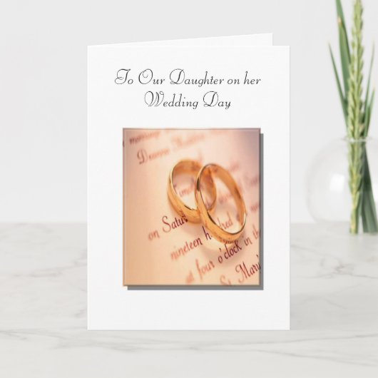 Carte Son and Daughter's Wedding Day Card (Devant)