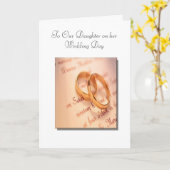 Carte Son and Daughter's Wedding Day Card (Fleur jaune)