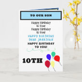 Carte Son Anniversaire Ballons Cupcakes NOM (Fleur jaune)