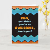 Carte Son Anniversaire Joyeuse / Carte Son Fils Ma (Fleur jaune)