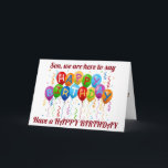 CARTE ***SON*** AVEZ UN ANNIVERSAIRE AMUSANT ET HEUREUX<br><div class="desc">POUR ***VOTRE FILS***... ... ..AVEC DES BALLONS DIT... ****FAITES DU GÂTEAU ET BÉNÉFICIEZ D'UN ANNIVERSAIRE AMUSANT ET HEUREUX ! ! !****</div>