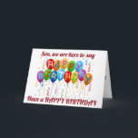 CARTE ***SON*** AVEZ UN ANNIVERSAIRE AMUSANT ET HEUREUX<br><div class="desc">POUR ***VOTRE FILS***... ... ..AVEC DES BALLONS DIT... ****FAITES DU GÂTEAU ET BÉNÉFICIEZ D'UN ANNIVERSAIRE AMUSANT ET HEUREUX ! ! !****</div>