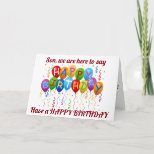 CARTE ***SON*** AVEZ UN ANNIVERSAIRE AMUSANT ET HEUREUX 