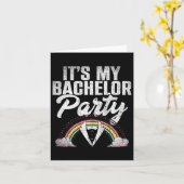 Carte Son Bachelor Party Rainbow Groom Funny Bachelor (Fleur jaune)