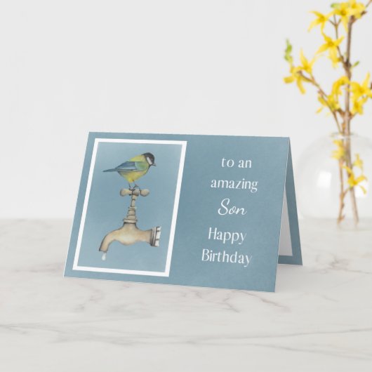 Carte Son birthday card (Fleur jaune)