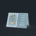 Carte Son birthday card<br><div class="desc">A lovely watercolour bird birthday card for Son. Great for a bird or wildlife lover</div>