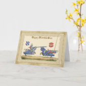 Carte Son Chevalier médiéval Jousting en pleine barque e (Fleur jaune)