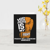 Carte Son combat est mon adversaire Prader-willi Syndro (Fleur jaune)