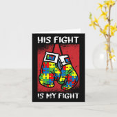 Carte Son Combat Est Mon Boxe De Boxe De Sensibilisation (Fleur jaune)