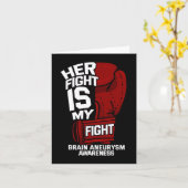 Carte Son combat est mon combat Cerveau Aneurysme de Com (Fleur jaune)