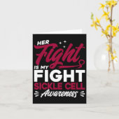 Carte Son combat est mon combat Conscience de la drépano (Fleur jaune)