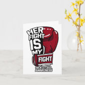 Carte Son combat est mon combat Conscience de la faucill (Fleur jaune)