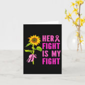 Carte Son combat est mon combat Conscience du cancer du (Fleur jaune)