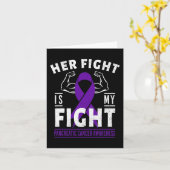 Carte Son combat est Mon combat Conscience du cancer du  (Fleur jaune)