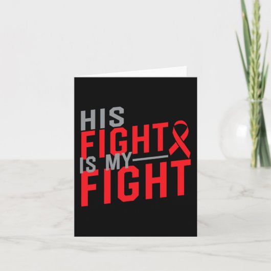 Carte Son combat est Mon combat Conscience du cancer du (Devant)