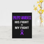 Carte Son combat est Mon combat Epilepsie Conscience Pur (Fleur jaune)