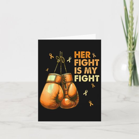 Carte Son combat est mon combat gants de boxe de combat (Devant)