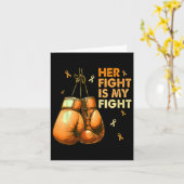 Carte Son combat est mon combat gants de boxe de combat (Fleur jaune)