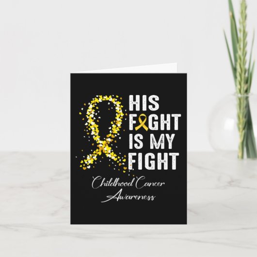 Carte Son combat est mon combat Gold Ribbon Cancer de l' (Devant)