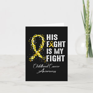 Carte Son combat est mon combat Gold Ribbon Cancer de l'