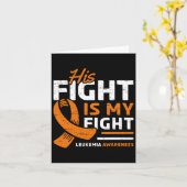 Carte Son Combat Est Mon Combat Leucémie Soutien (Fleur jaune)