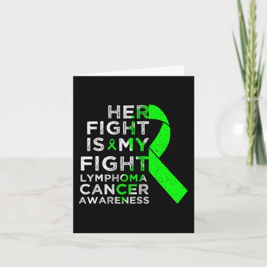 Carte Son combat est mon combat Lymphome Acteur du cance (Devant)