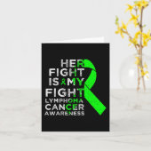 Carte Son combat est mon combat Lymphome Acteur du cance (Fleur jaune)