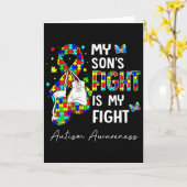 Carte Son combat est mon combat Mon fils Soutien à la se (Fleur jaune)