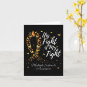 Carte Son Combat Est Mon Combat Ms Multiple Sclerosis Aw (Fleur jaune)