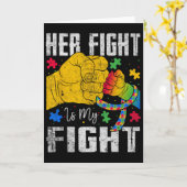 Carte Son combat est mon combat Ruban de sensibilisation (Fleur jaune)