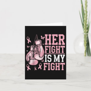 Carte Son Combat Est Mon Combattant Bow Pink Breast Canc