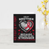 Carte Son Combat Est Mon Frère Combattants Myeloma Multi (Fleur jaune)