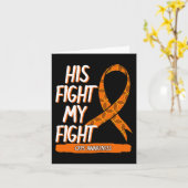 Carte Son combat Mon combat CRPS Sensibilisation Orange  (Fleur jaune)