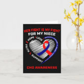 Carte Son combat Niece Chd Sensibilisation aux maladies  (Fleur jaune)