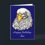 Carte Son dans le Birthday<br><div class="desc">If your son is fighting for your country and is having a birthday away from home, this father to his son card is idéal. DESIGN - A close up vector illustration of the face of a bientôt eagle, has the words "Happy Birthday, Son" below it and a meaningful message inside,...</div>