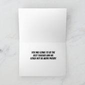 CARTE **SON** DEVIENT UN "ENSEIGNANT" FÉLICITATION (Intérieur)