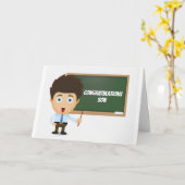 CARTE **SON** DEVIENT UN "ENSEIGNANT" FÉLICITATION (Fleur jaune)