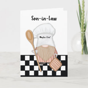 Carte Son en droit Fête des pères Whimsical Gnome Chef