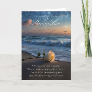 Carte Son en droit Sympathy Loss Beach Ocean