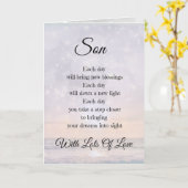 Carte Son Encouragement Conception de poèmes Salutation (Fleur jaune)