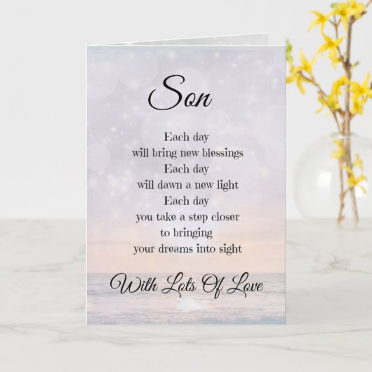 Carte Son Encouragement Conception de poèmes Salutation (Fleur jaune)