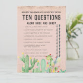 Carte Son et Sa Dix Questions Jeu de Mariage (Debout devant)