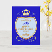 Carte Son Fête des pères avec Bouclier (Fleur jaune)