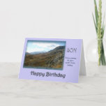 Carte Son Happy Birthday - Mountain top<br><div class="desc">Simple but elegant landscape card for a son on his birthday. Photograph taken in the French alps. © Marion Hedger</div>