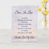 Carte Son In Law Encouragement Poème Salutation (Fleur jaune)