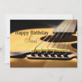 Carte Son Joyeux Anniversaire Guitare acoustique (Devant)