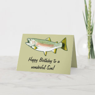Carte Son Joyeux anniversaire : Truite arc-en-ciel