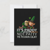 Carte Son paddy pas patty ye feckin eejit (Devant)